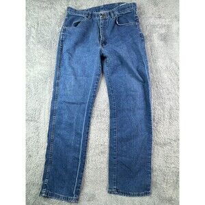 Wrangler Men's 34x32 (33x29) Straight Leg Stretch 5 Star Premium Blue Jeans